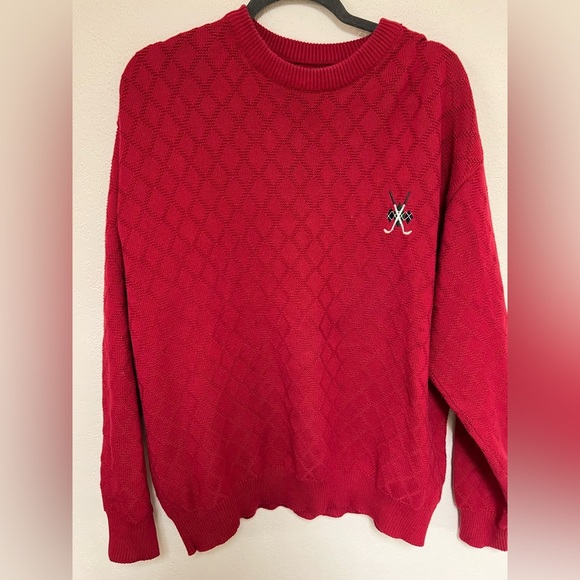 Bolle Golf Sweater Diamond knit Sweater embroidered golf sweater - Picture 1 of 10